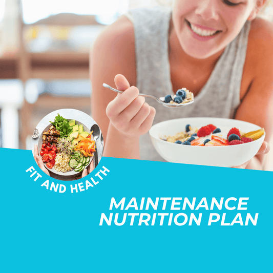 Maintenance Nutrition plan for Women